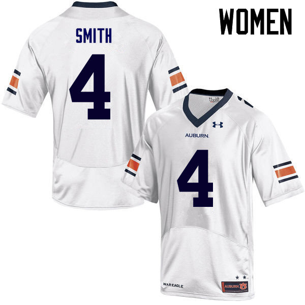 Women's Auburn Tigers #4 Jason Smith White College Stitched Football Jersey